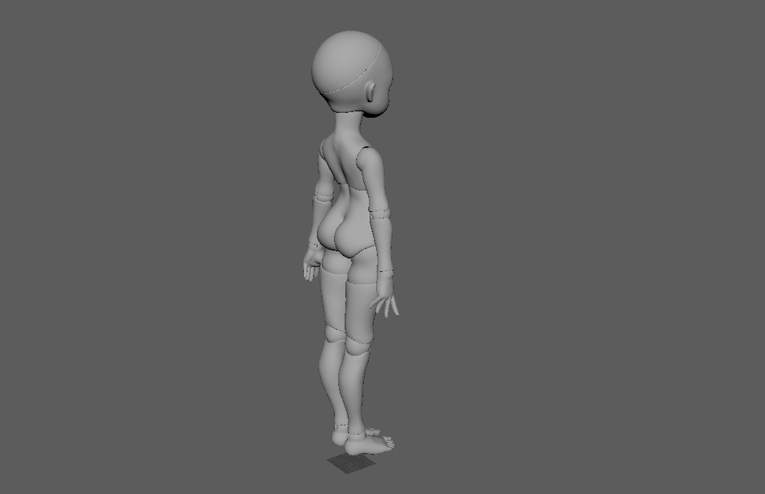 BJD doll Alicia ball joint doll 3D print model_20