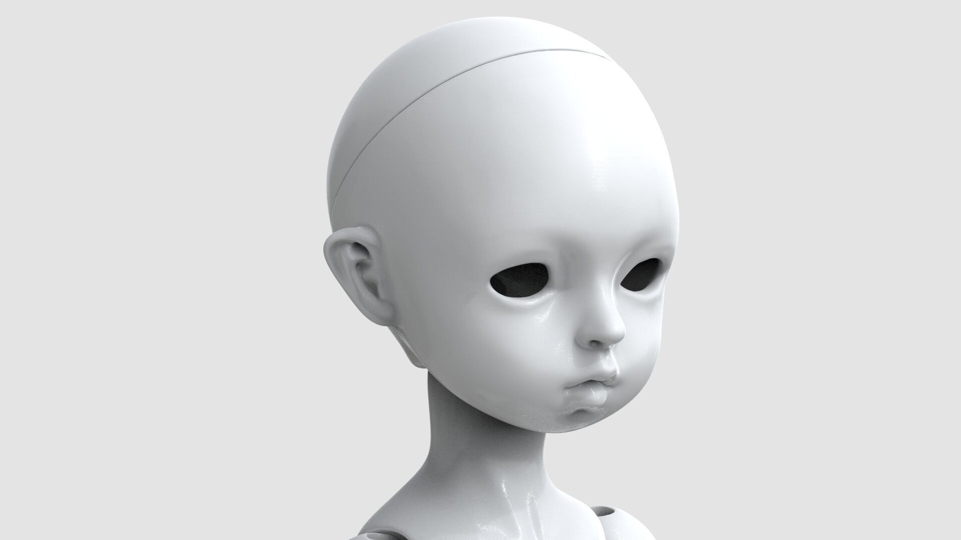 BJD doll Alicia ball joint doll 3D print model_10