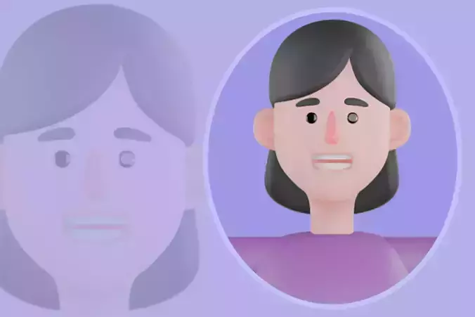 Stylized 3D Female Dancer Character - Cartoon Performer 3D Model