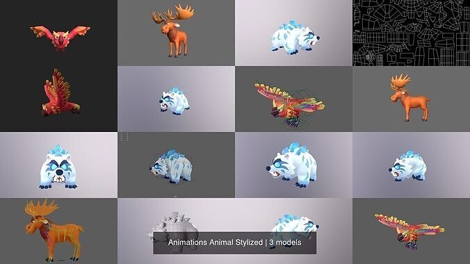 Animations Animal Stylized 3D Model Collection