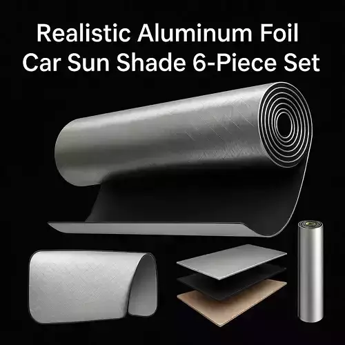 Realistic Aluminum Foil Car Sun Shade 6-Piece Set