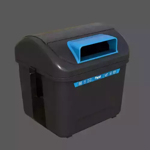 Spanish Blue Paper Recycling Bin Urban Street Container 