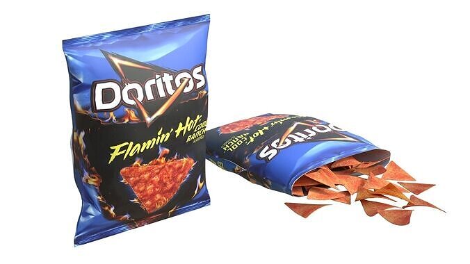 doritos flamin hot cool ranch Low-poly 3D model
