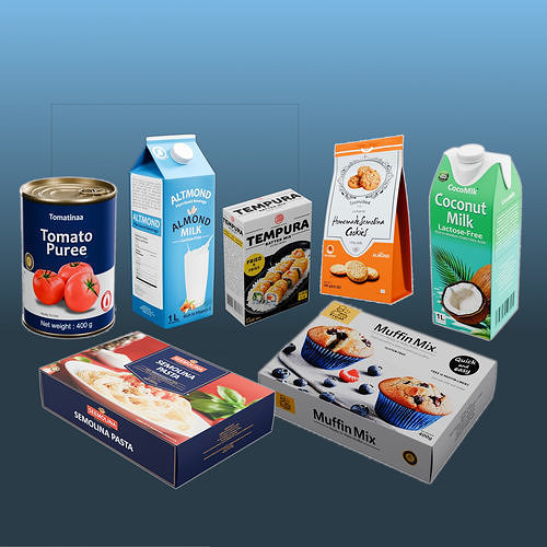 Groceries collection 3D model 