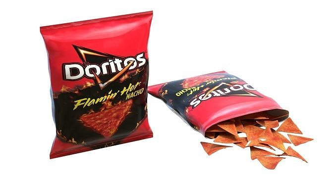 doritos flamin hot nacho Low-poly 3D model