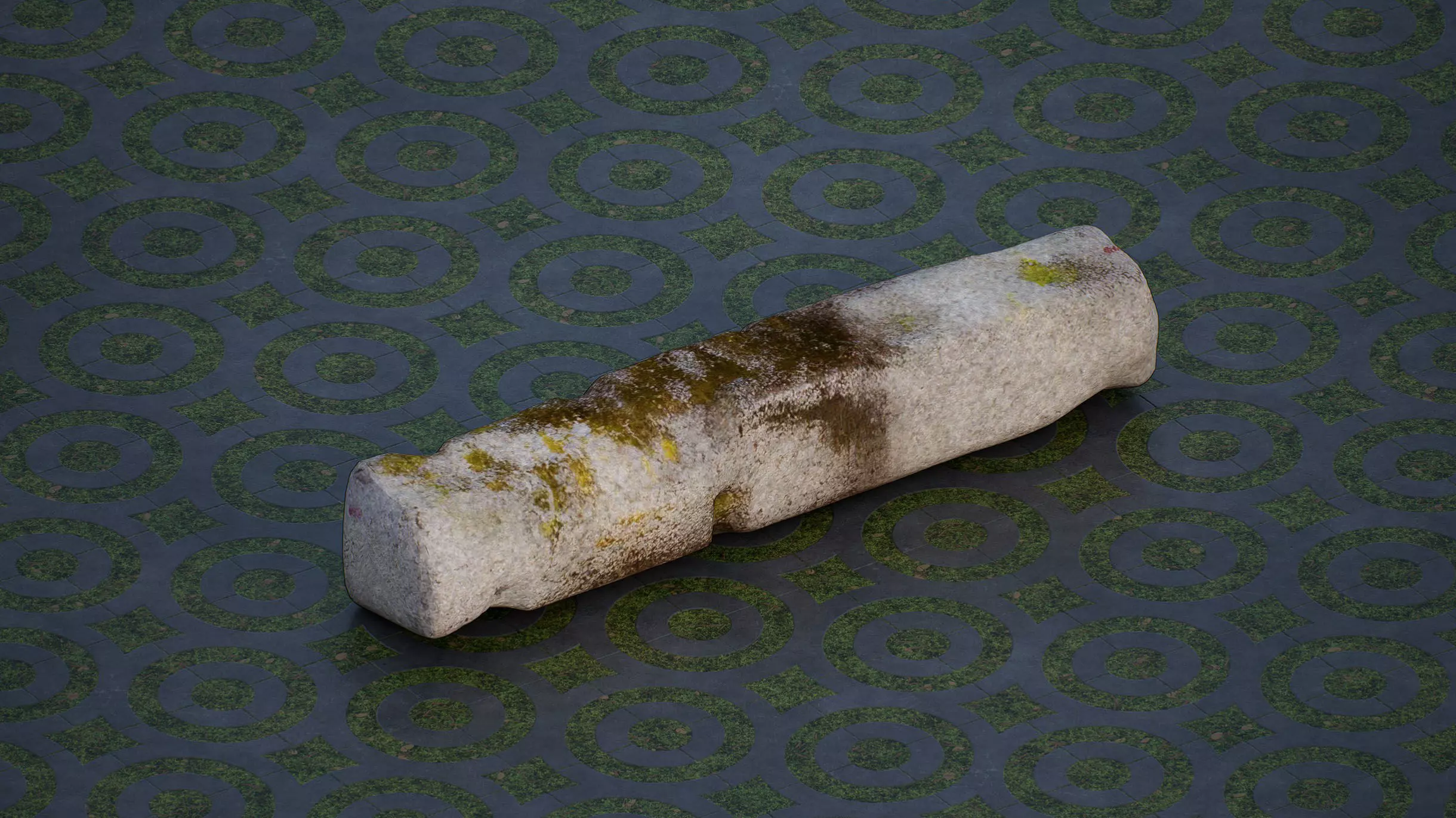 Stone Bench Low-poly 3D model