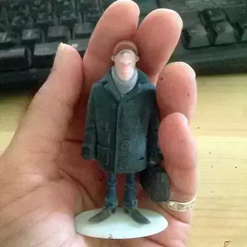  Man holding a suitcase  3D print model