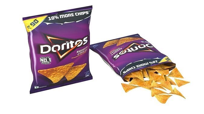 doritos sweet chilli  Low-poly 3D model