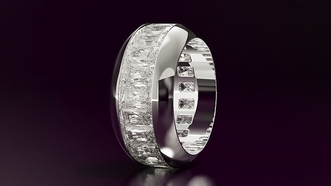 channel set radiant eternity band N04 54EU size 3D print model