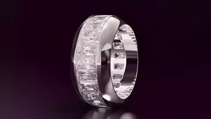 channel set radiant eternity band N04 54EU size 3D print model