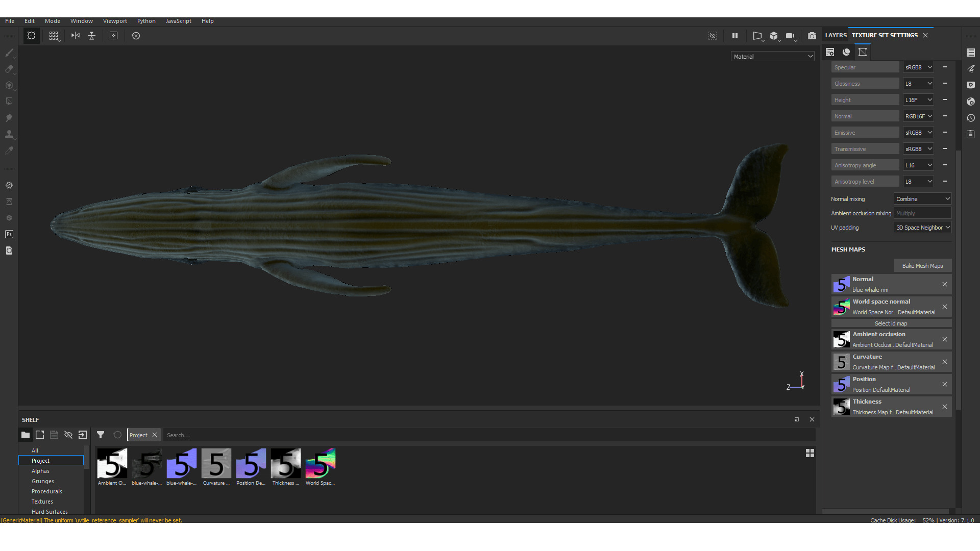 Realistic Blue Whale 3D Model Rigged 3D model_20