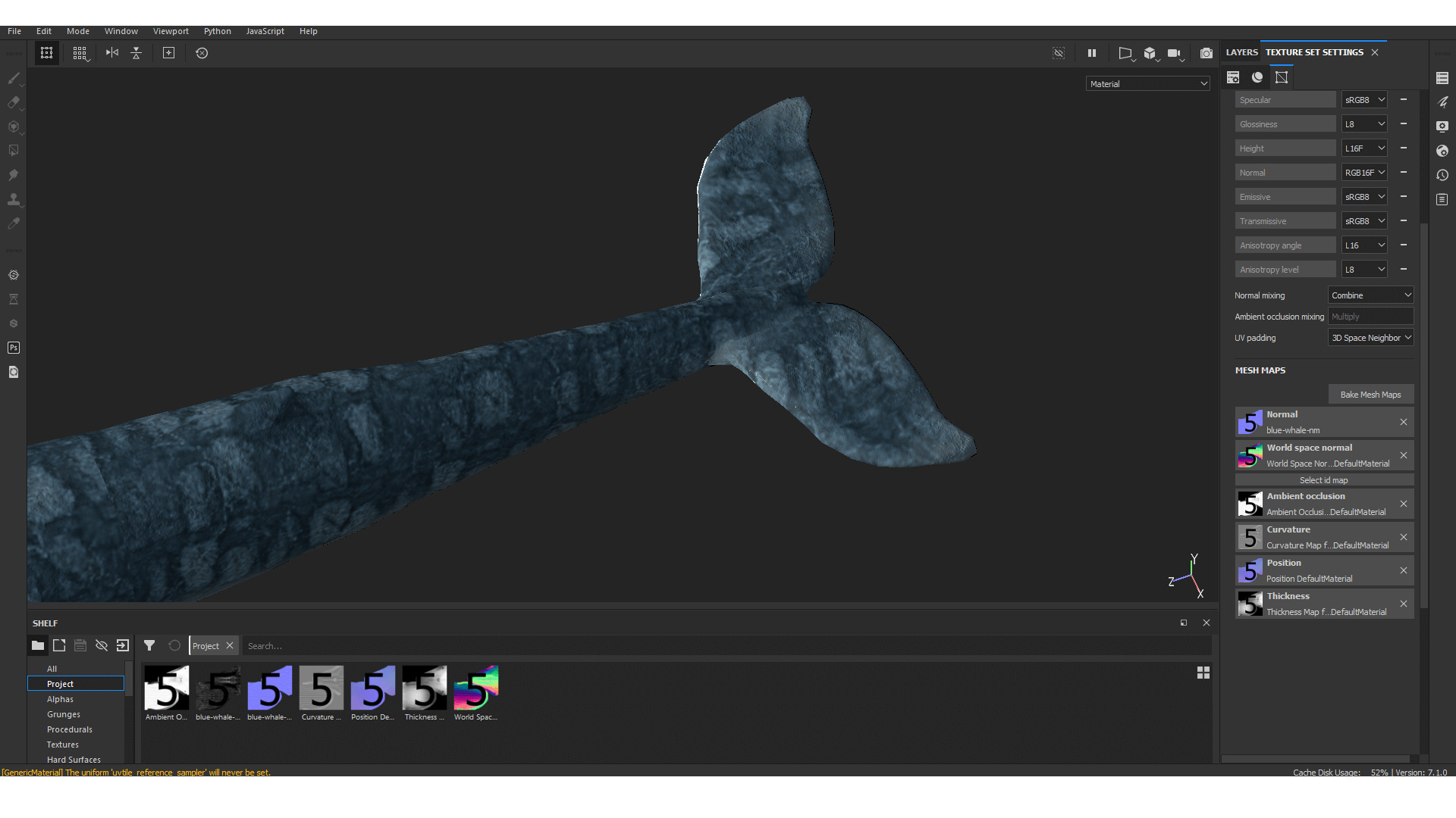 Realistic Blue Whale 3D Model Rigged 3D model_19
