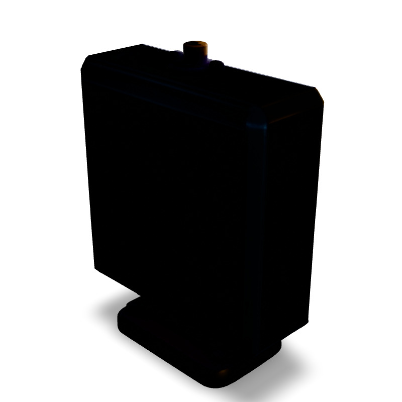 Luxury Square Clock with Green Details Low-poly 3D model_5