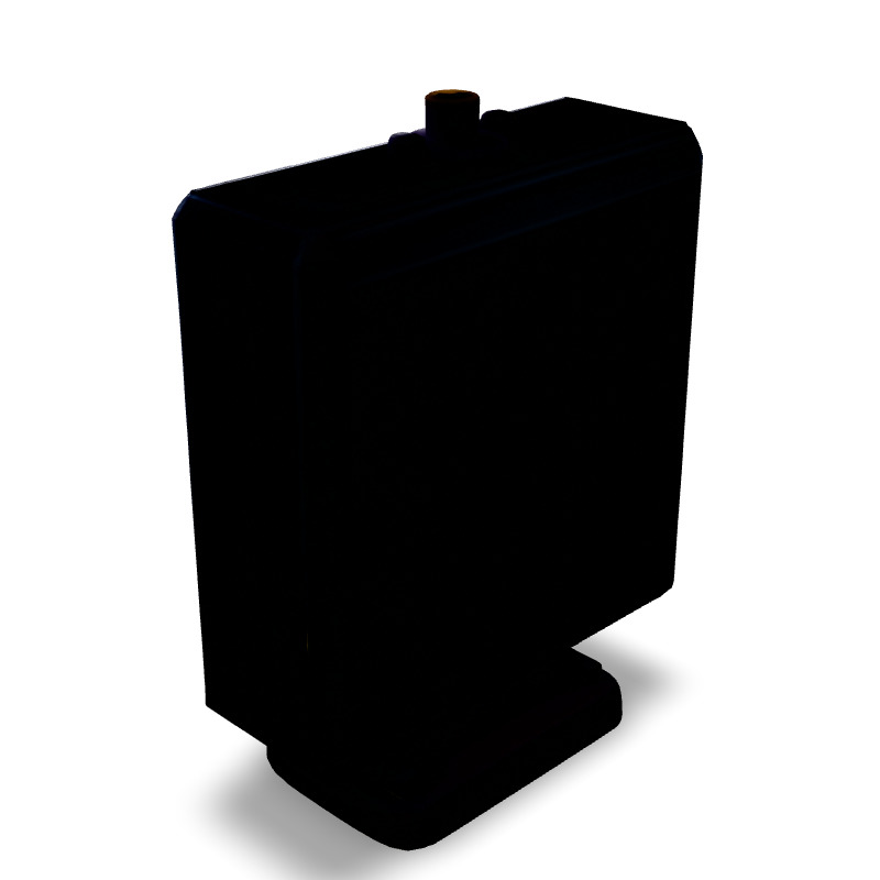 Luxury Square Clock with Green Details Low-poly 3D model_4