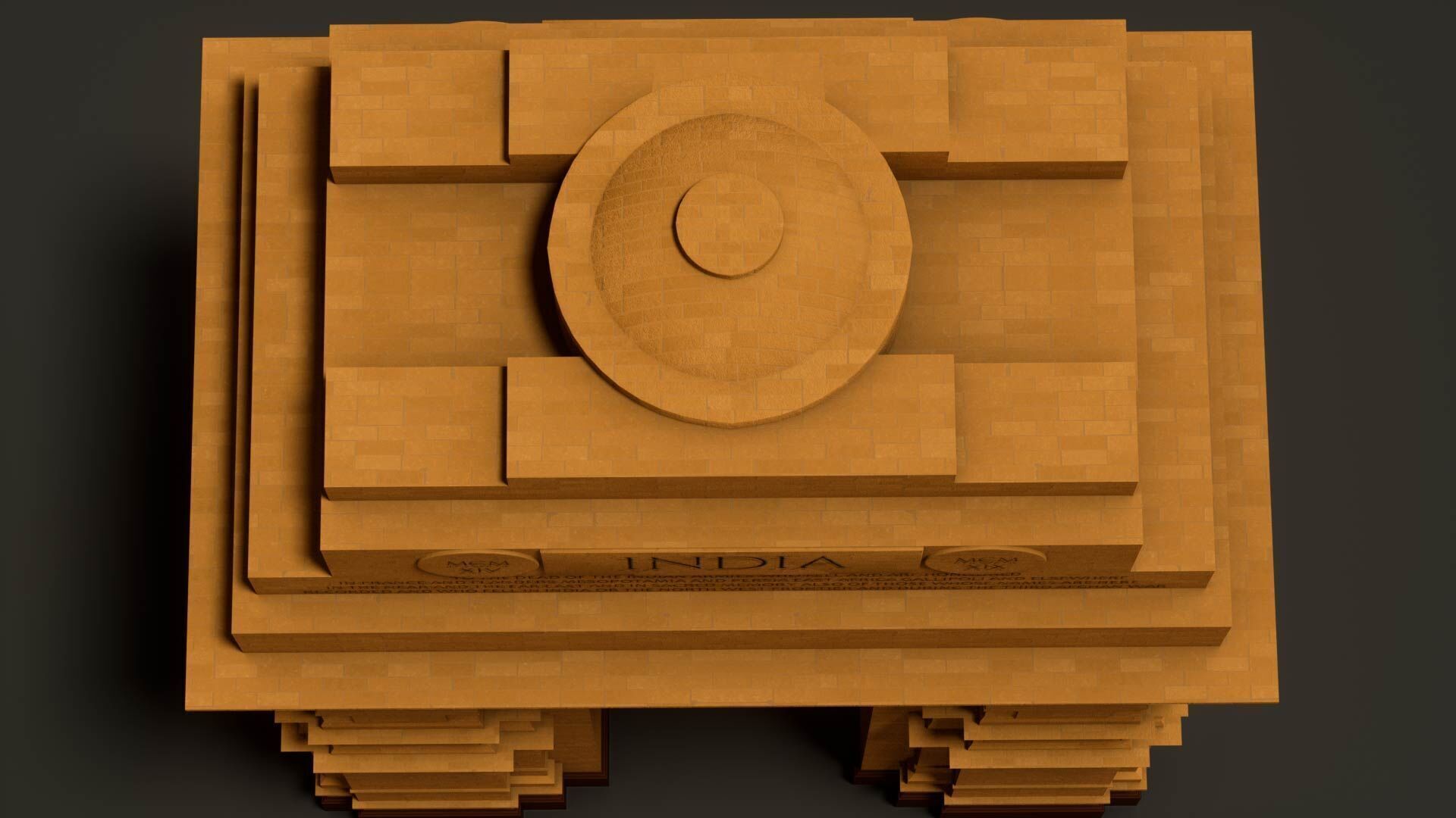 India Gate 3D model_5