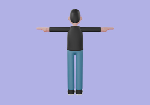 Stylized 3D Male Scriptwriter Character - Cartoon Screenwriter 3D model_4