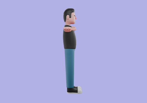 Stylized 3D Male Scriptwriter Character - Cartoon Screenwriter 3D model_5