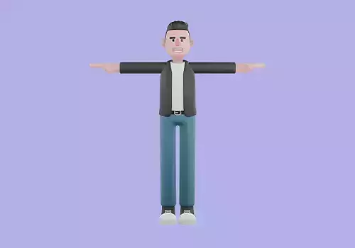 Stylized 3D Male Cameraman Character - Cartoon Film Crew