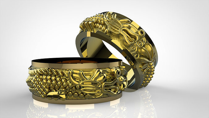 DRAGON RING Low-poly 3D model