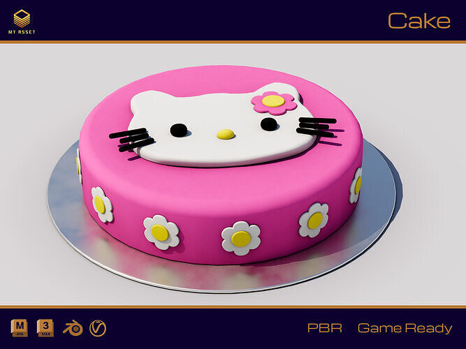Cake 01 3D model