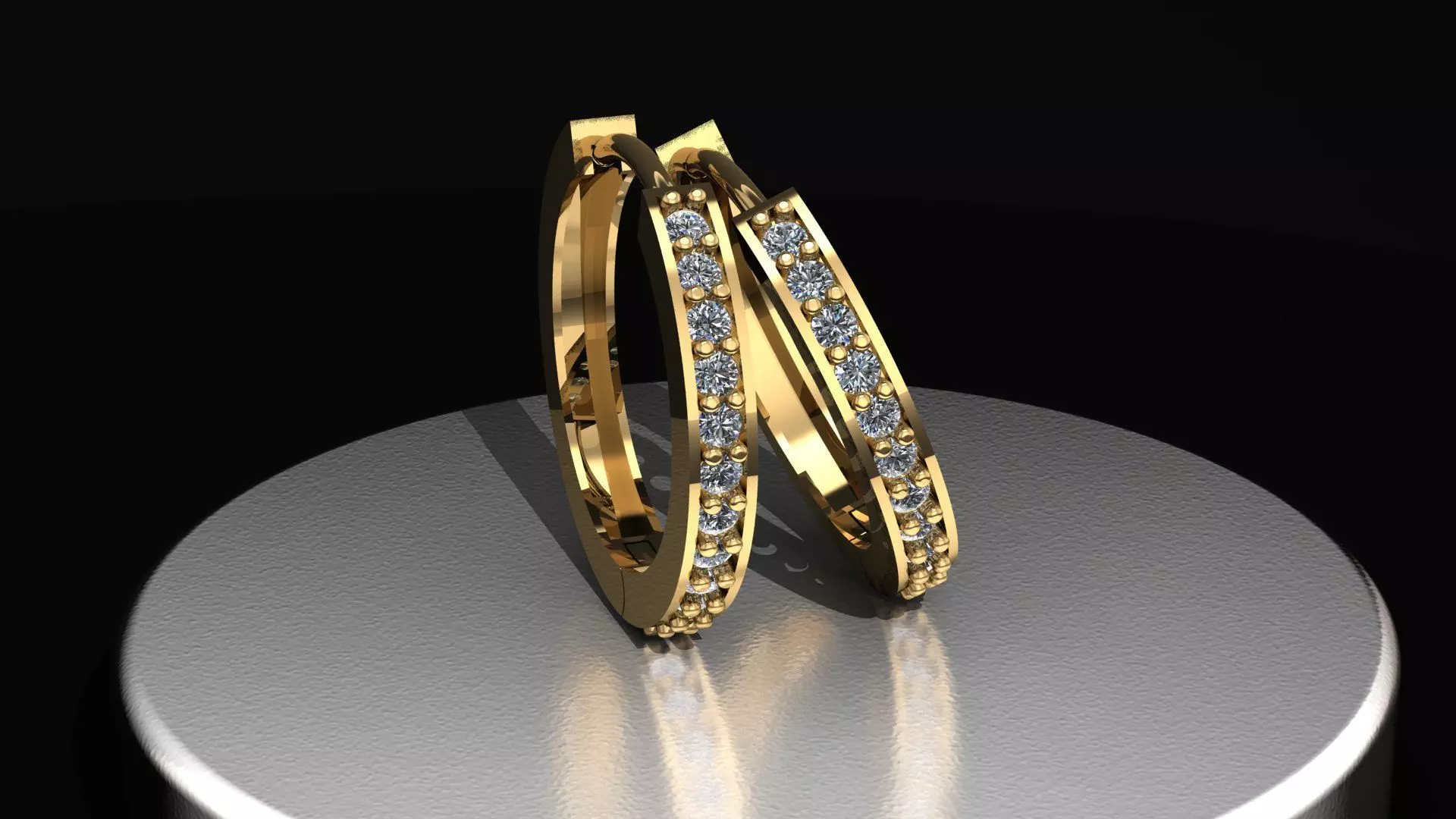 Diamond loop earrings Free 3D print model