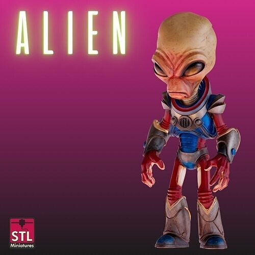 STL Tech Alien Warrior Sci-Fi Horror 3D print model
