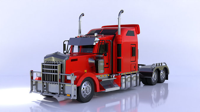 Kenworth W900 3D Model High Poly 3D model