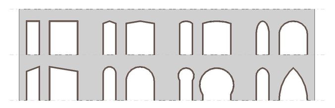 Arch collection I arched window template 3D model
