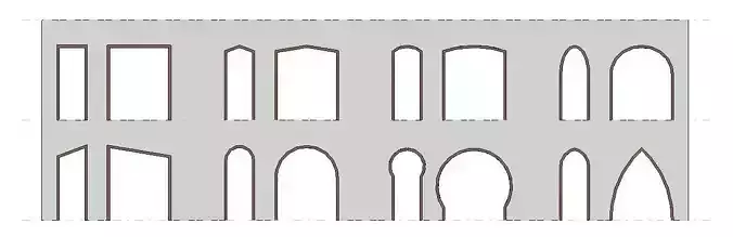 Arch collection I arched window template