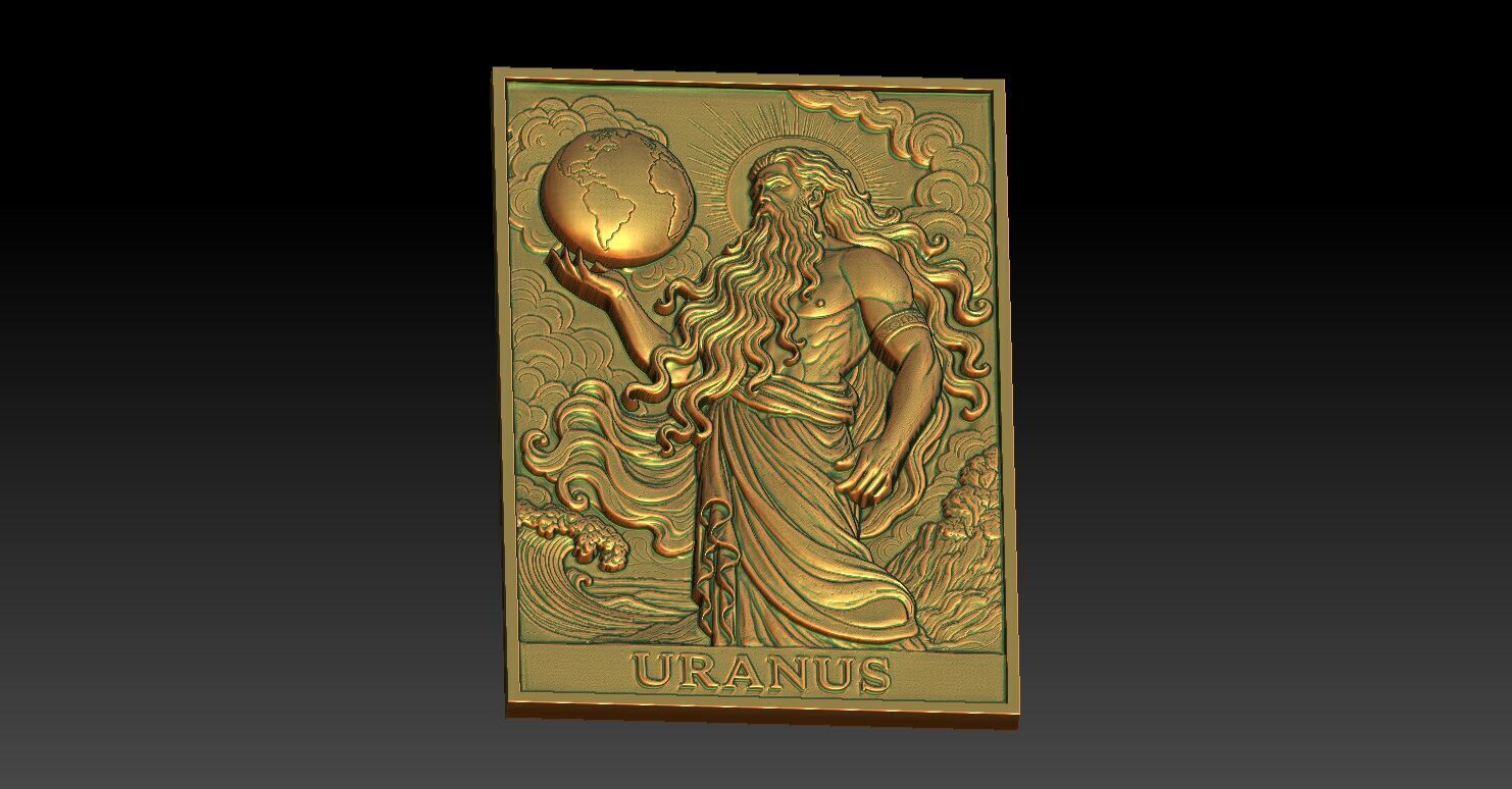 1 URANUS CNC Relief Model 3D print model_4