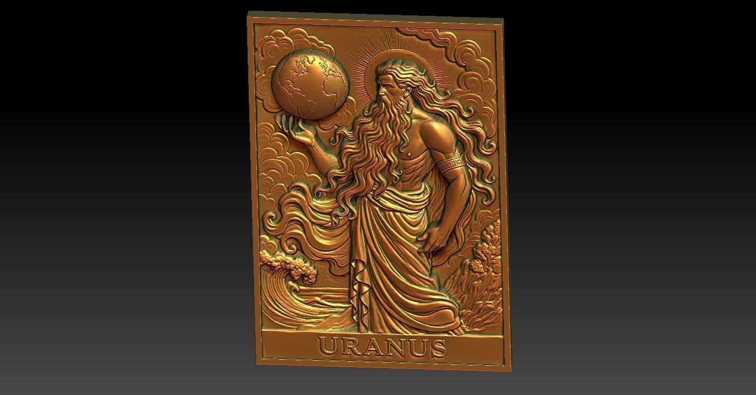 1 URANUS CNC Relief Model 3D print model_5