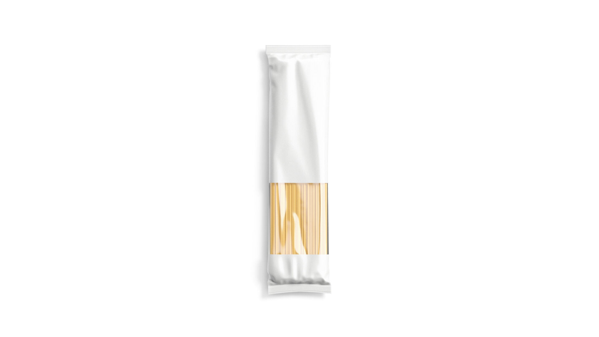 White Spaghetti Pasta Pack - italian fettuccine package 3D model_1