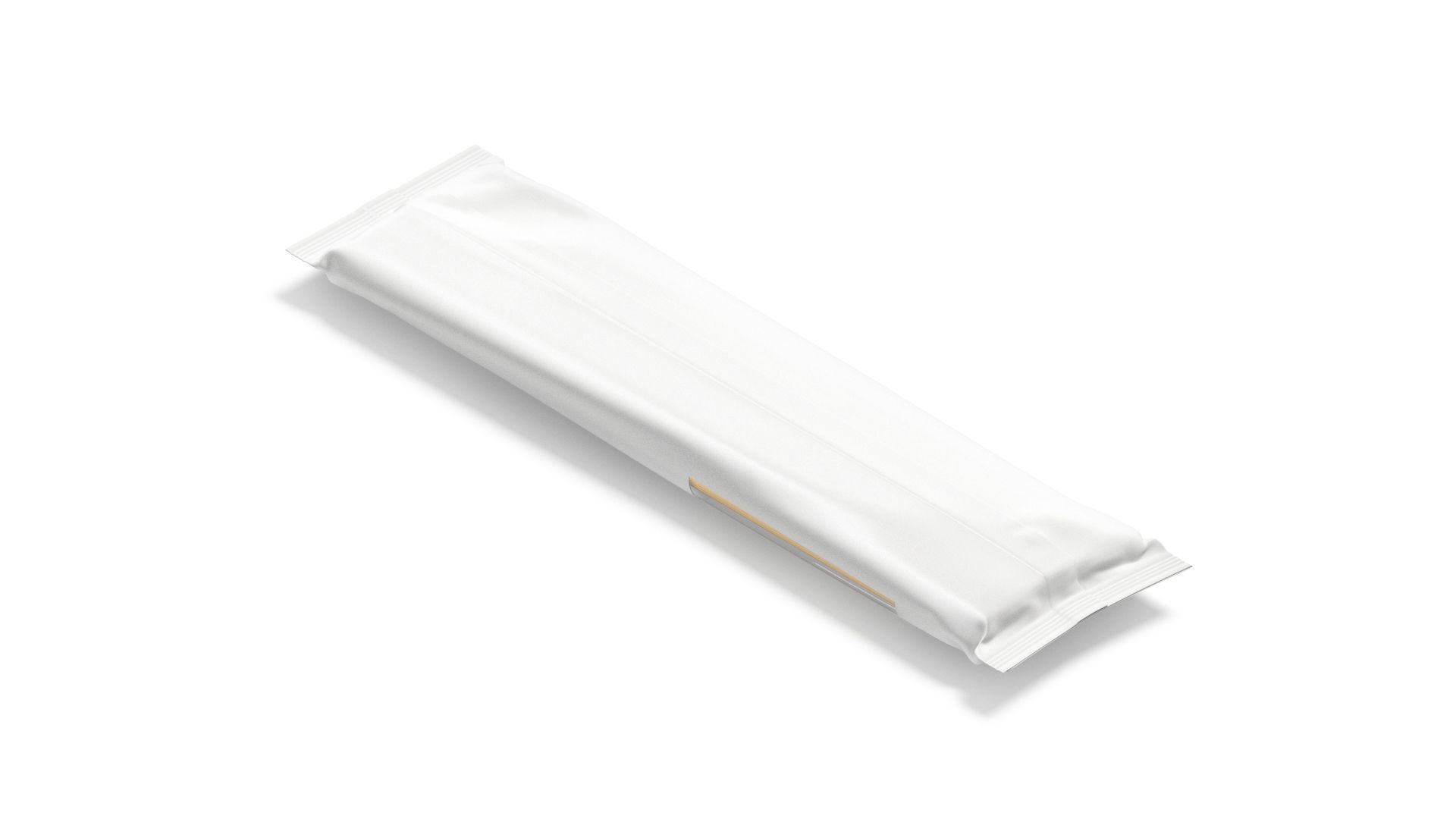 White Spaghetti Pasta Pack - italian fettuccine package 3D model_2