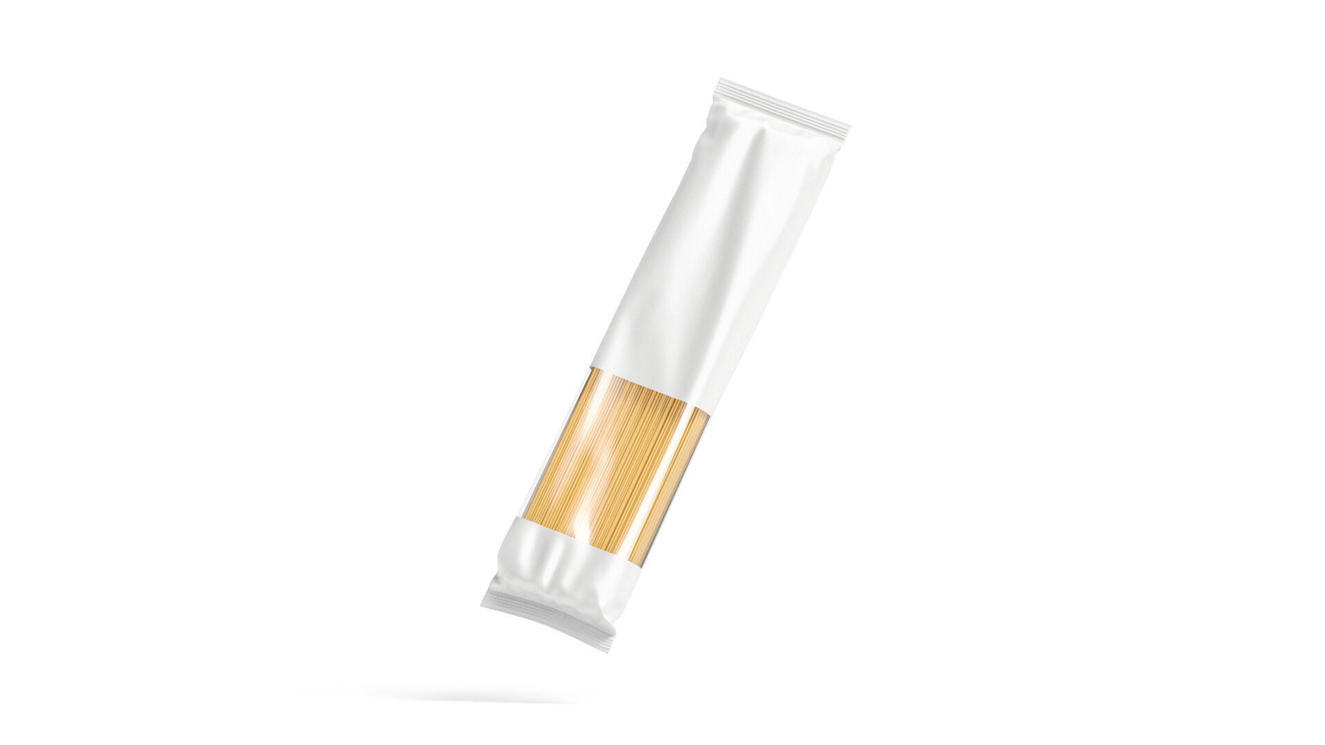 White Spaghetti Pasta Pack - italian fettuccine package 3D model_4