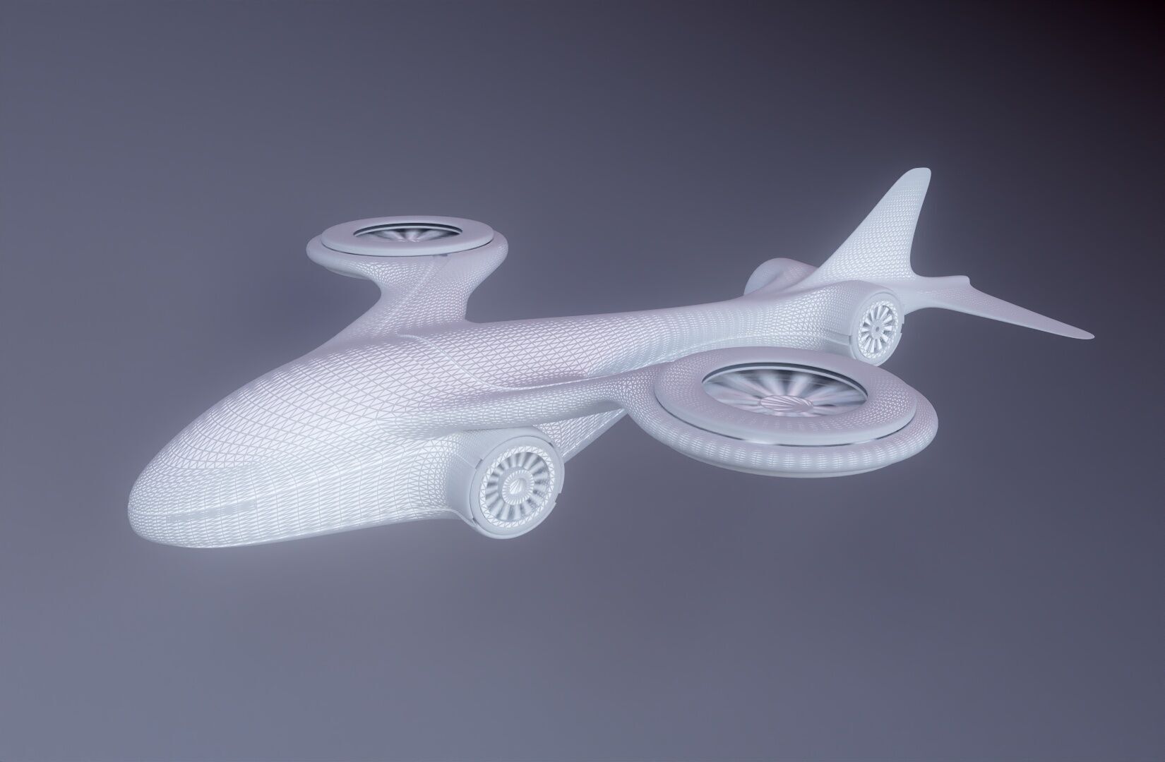 scifi drone futurestic 3D model_6