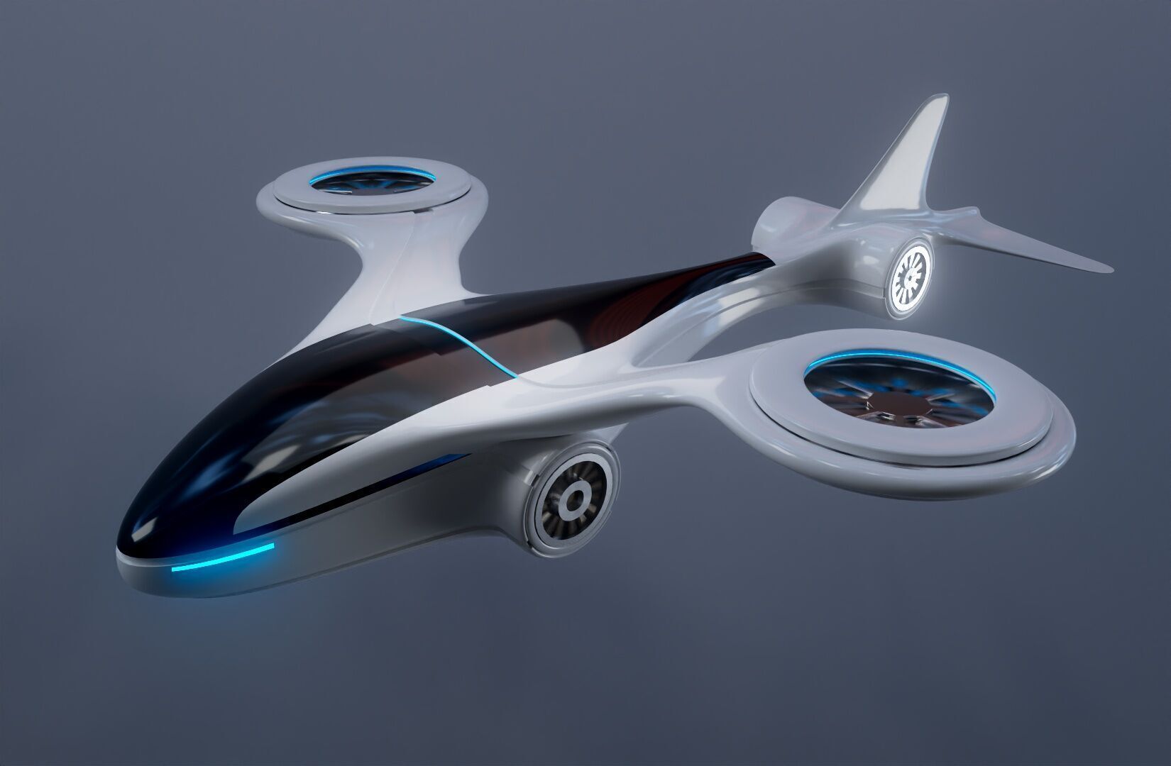 scifi drone futurestic 3D model_3