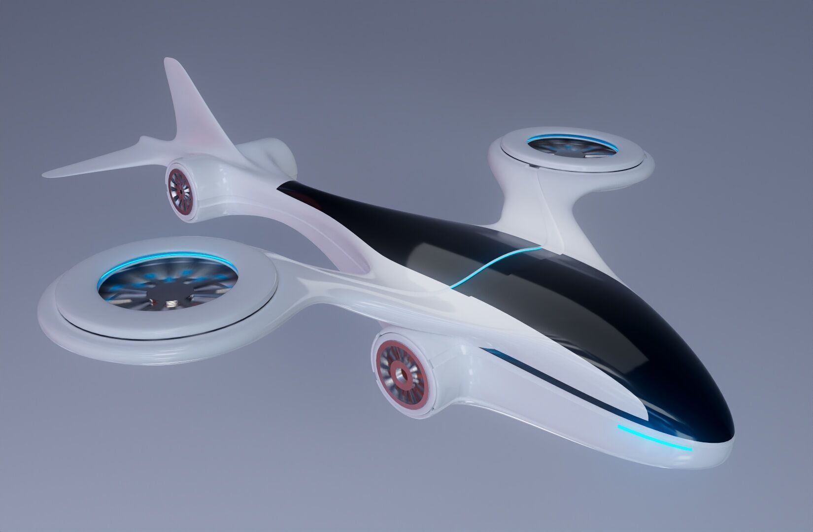 scifi drone futurestic 3D model_2