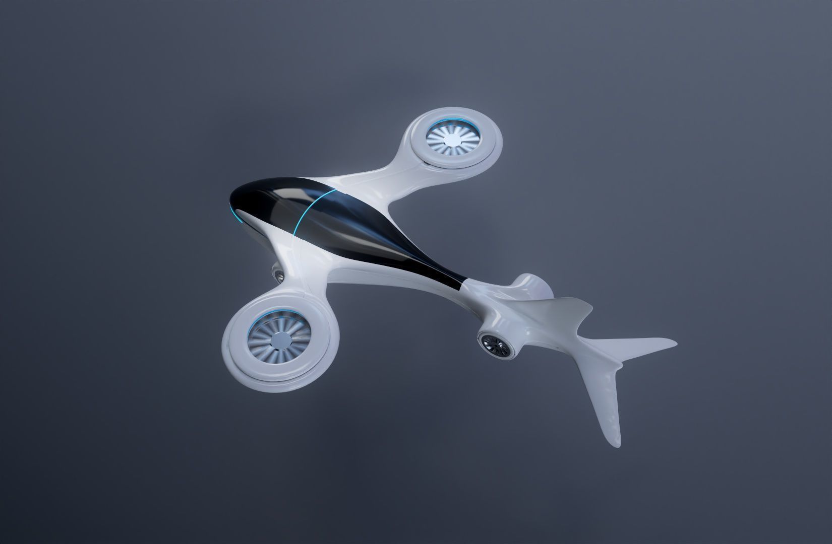 scifi drone futurestic 3D model_4