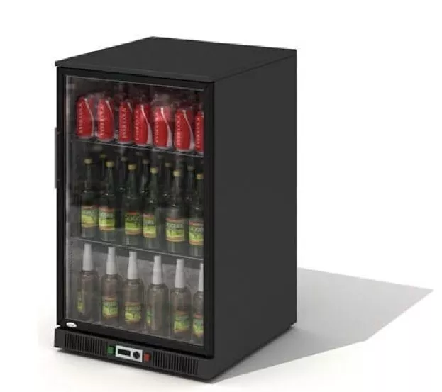 fridge beverage cooler with bottles in it Free 3D model