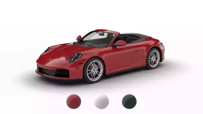 Porsche 911 Carrera Cabrio 2025 3d model