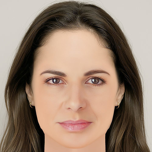 Ana Varela Head - No Hair - Low poly head for game Low-poly 3D model