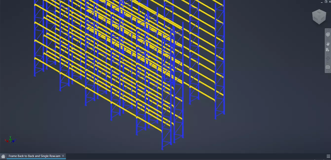 Selective Pallet Rack of Warehouse 3D model