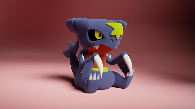 Garchomp Chibi Collectible Print - Pokemon Free 3D print model