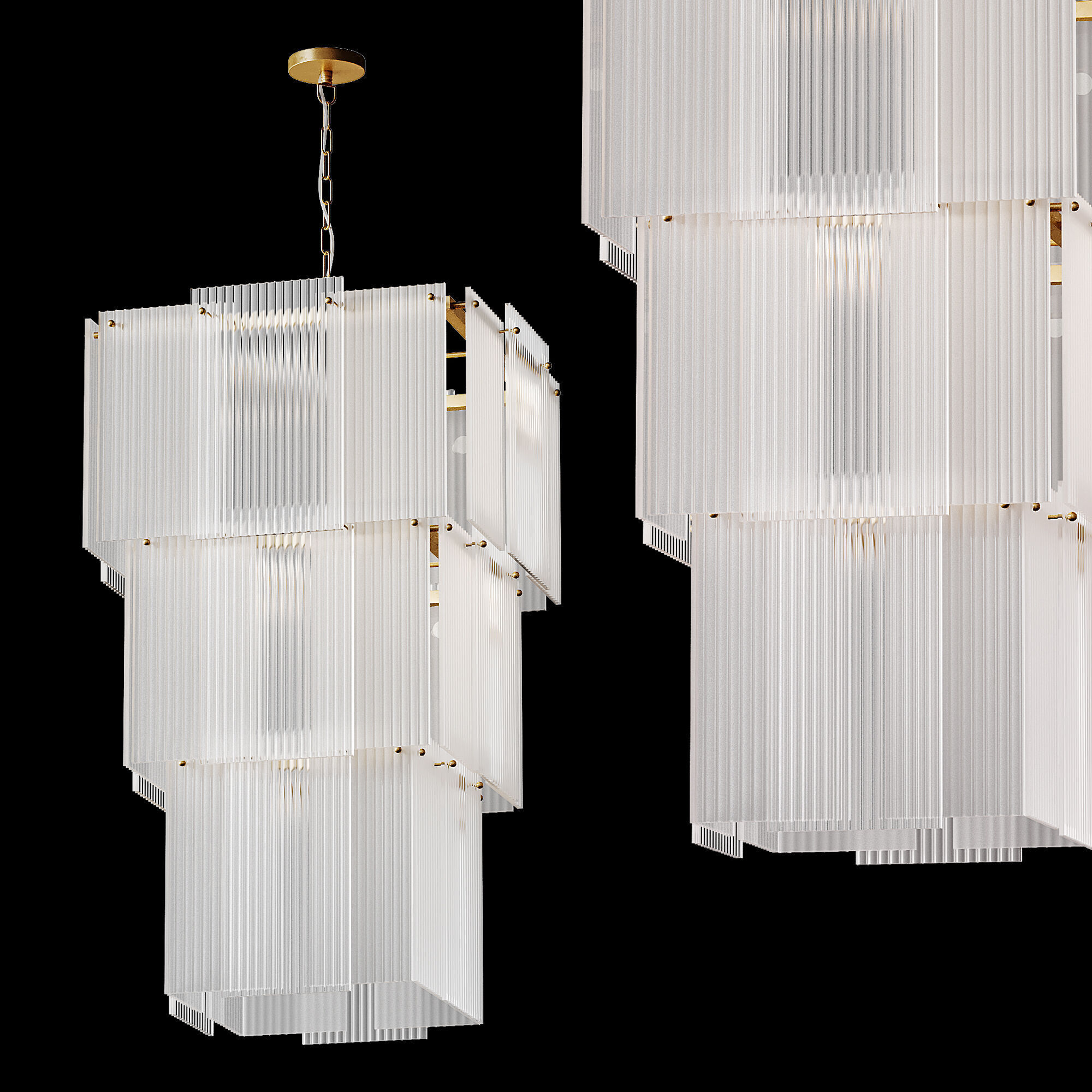 Chandelier Giardano light 3D model_1