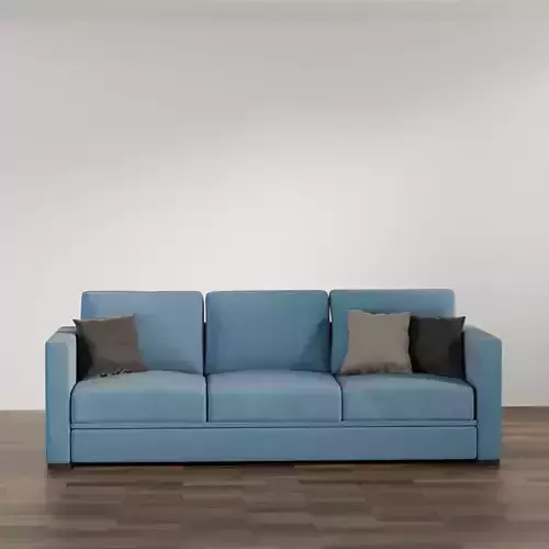 Blue Seater Sofa with Cushions
