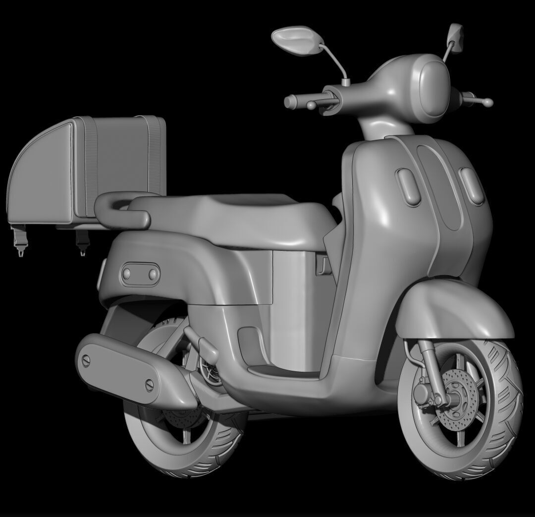 3D Scooter Motorcycle Model 3D print model_3
