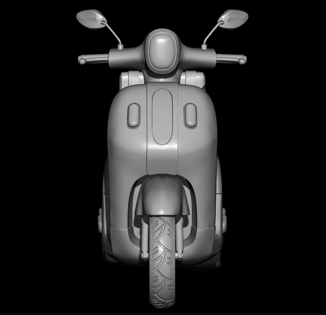 3D Scooter Motorcycle Model 3D print model_5