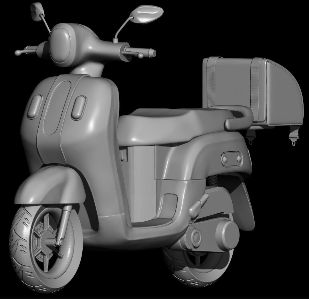 3D Scooter Motorcycle Model 3D print model_4