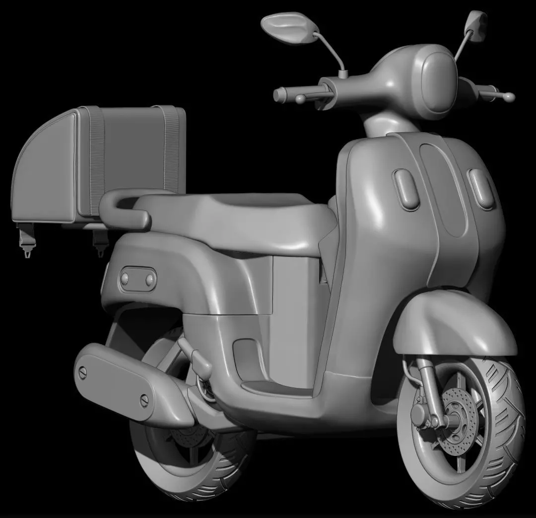 3D Scooter Motorcycle Model 3D print model_0