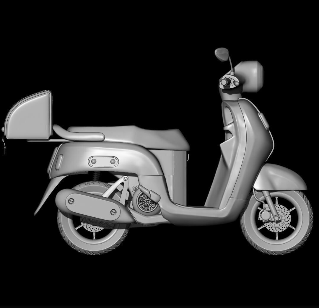 3D Scooter Motorcycle Model 3D print model_7